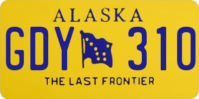 AK license plate GDY310
