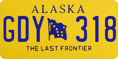 AK license plate GDY318