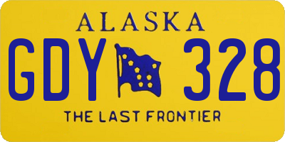 AK license plate GDY328