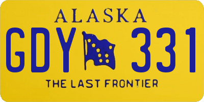 AK license plate GDY331