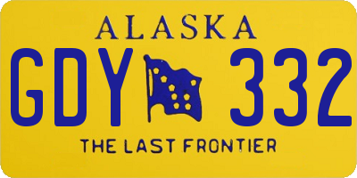 AK license plate GDY332
