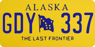 AK license plate GDY337