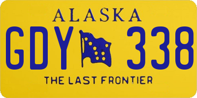 AK license plate GDY338