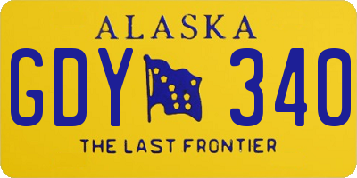 AK license plate GDY340