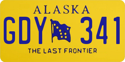 AK license plate GDY341