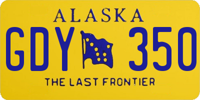 AK license plate GDY350