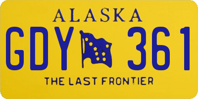 AK license plate GDY361