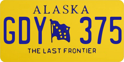 AK license plate GDY375