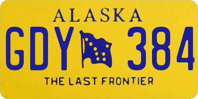 AK license plate GDY384