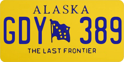 AK license plate GDY389