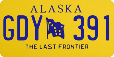 AK license plate GDY391