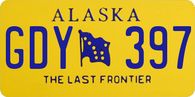 AK license plate GDY397