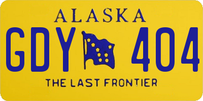AK license plate GDY404
