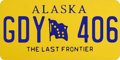 AK license plate GDY406