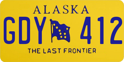 AK license plate GDY412