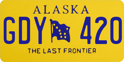 AK license plate GDY420