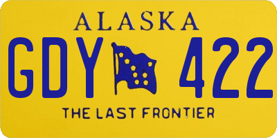 AK license plate GDY422