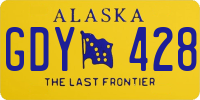 AK license plate GDY428