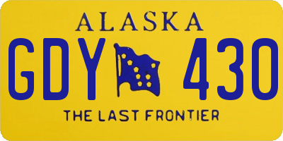 AK license plate GDY430