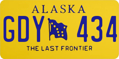 AK license plate GDY434