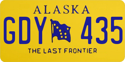 AK license plate GDY435