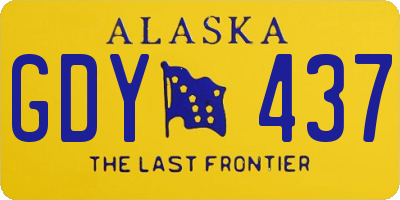 AK license plate GDY437
