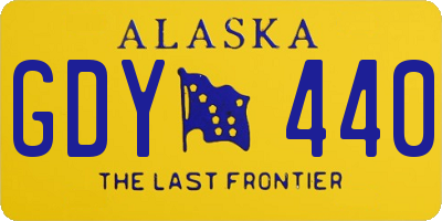 AK license plate GDY440