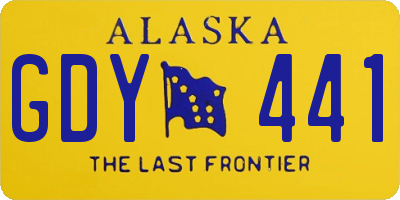AK license plate GDY441
