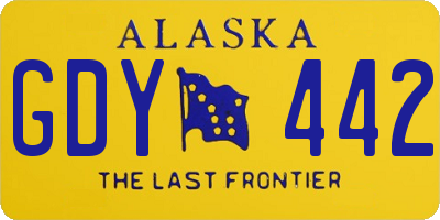 AK license plate GDY442