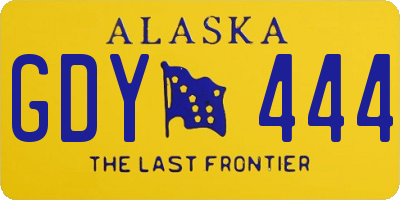 AK license plate GDY444