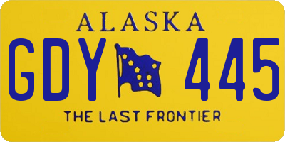 AK license plate GDY445