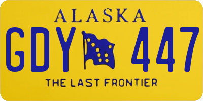 AK license plate GDY447