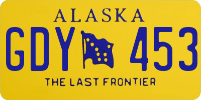 AK license plate GDY453