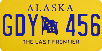 AK license plate GDY456