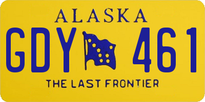 AK license plate GDY461