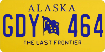 AK license plate GDY464