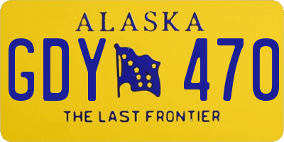 AK license plate GDY470