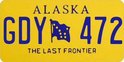 AK license plate GDY472