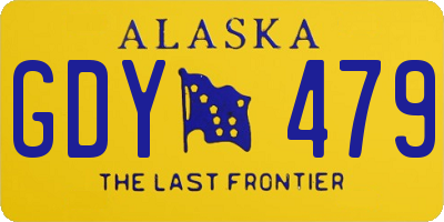 AK license plate GDY479