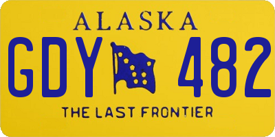 AK license plate GDY482