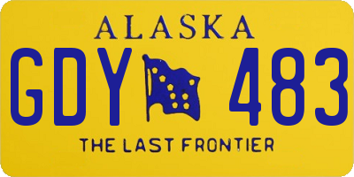 AK license plate GDY483
