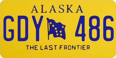 AK license plate GDY486