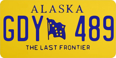 AK license plate GDY489