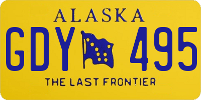 AK license plate GDY495