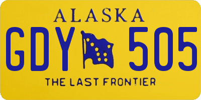 AK license plate GDY505