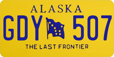 AK license plate GDY507
