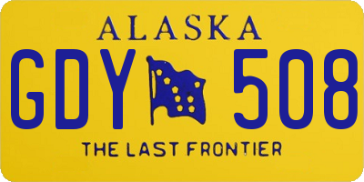 AK license plate GDY508