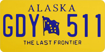 AK license plate GDY511