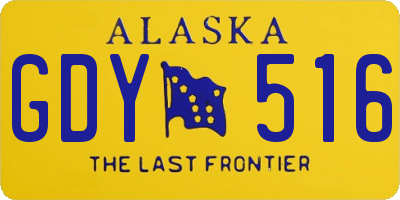 AK license plate GDY516