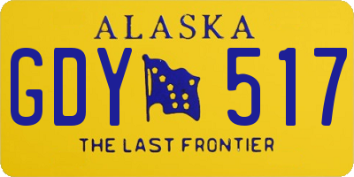 AK license plate GDY517